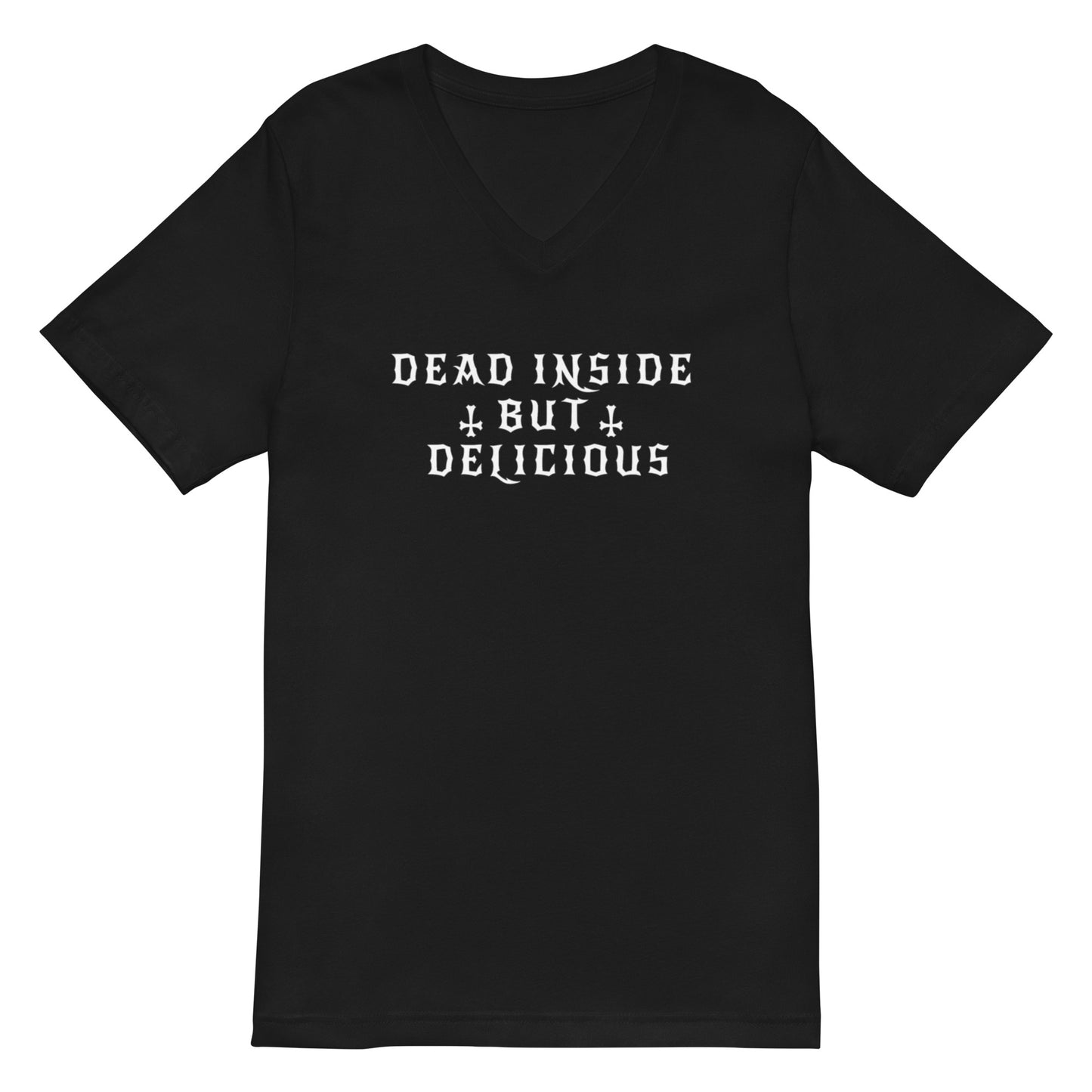 Dead Inside but Delicious vee neck tee