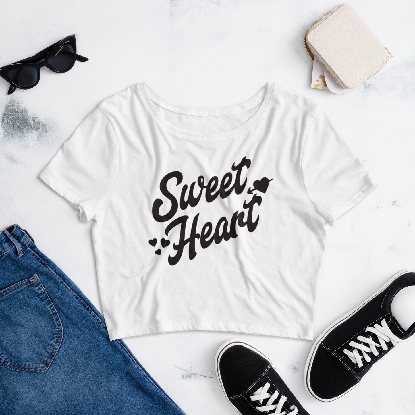 Sweetheart crop top tee