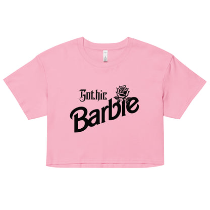 Gothic Barbie crop top tee