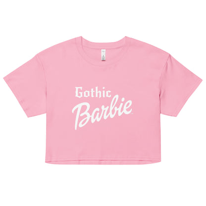 Gothic Barbie crop top tee