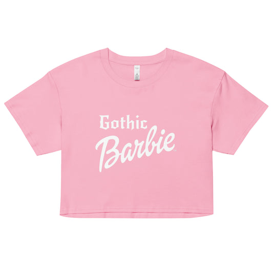 Gothic Barbie crop top tee