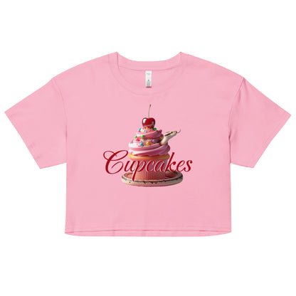 Cupcakes crop top tee