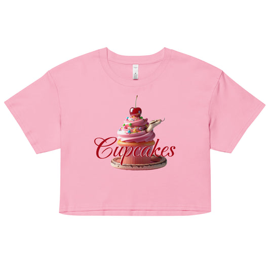 Cupcakes crop top tee