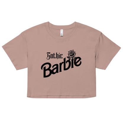 Gothic Barbie crop top tee