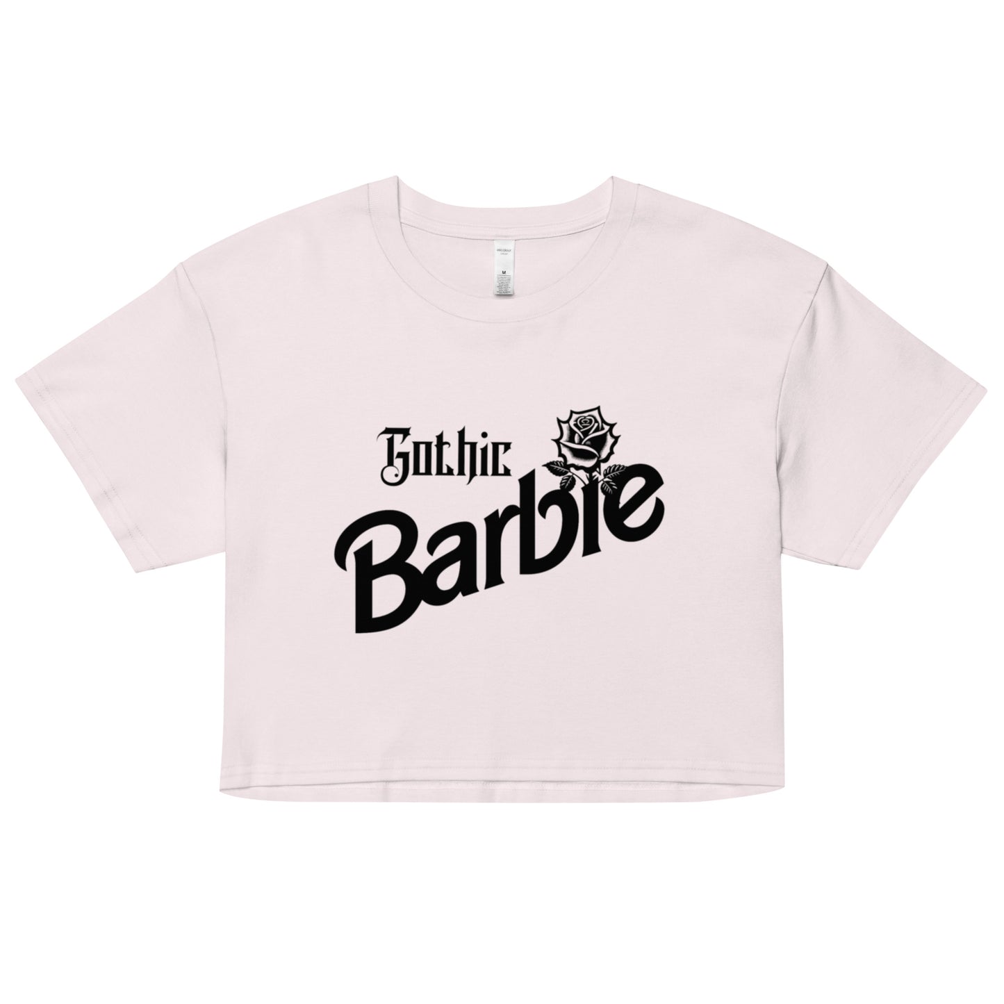 Gothic Barbie crop top tee