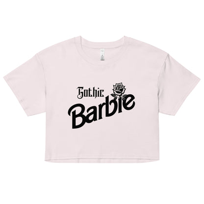 Gothic Barbie crop top tee