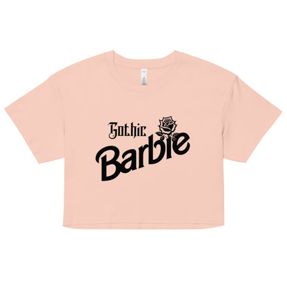 Gothic Barbie crop top tee