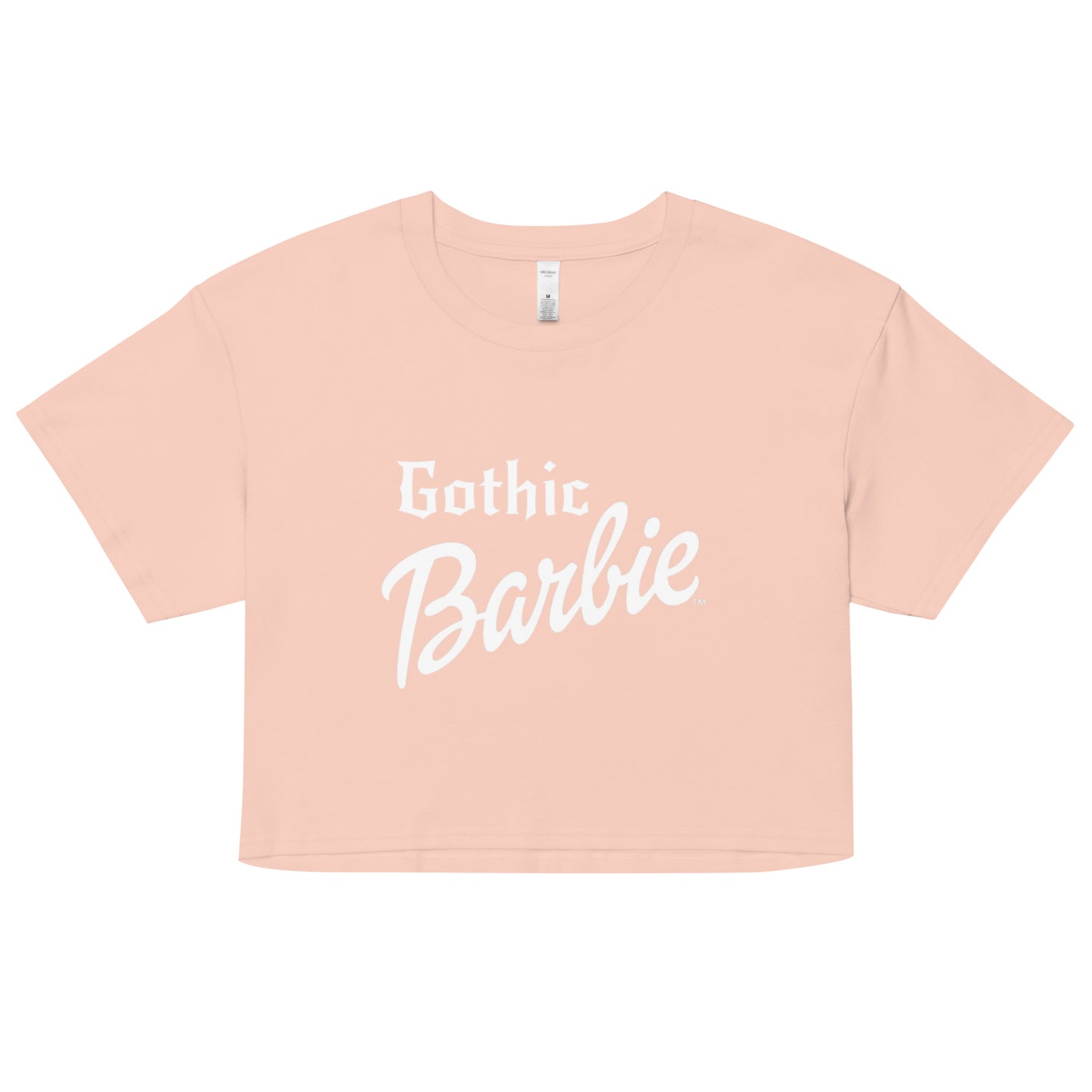 Gothic Barbie crop top tee