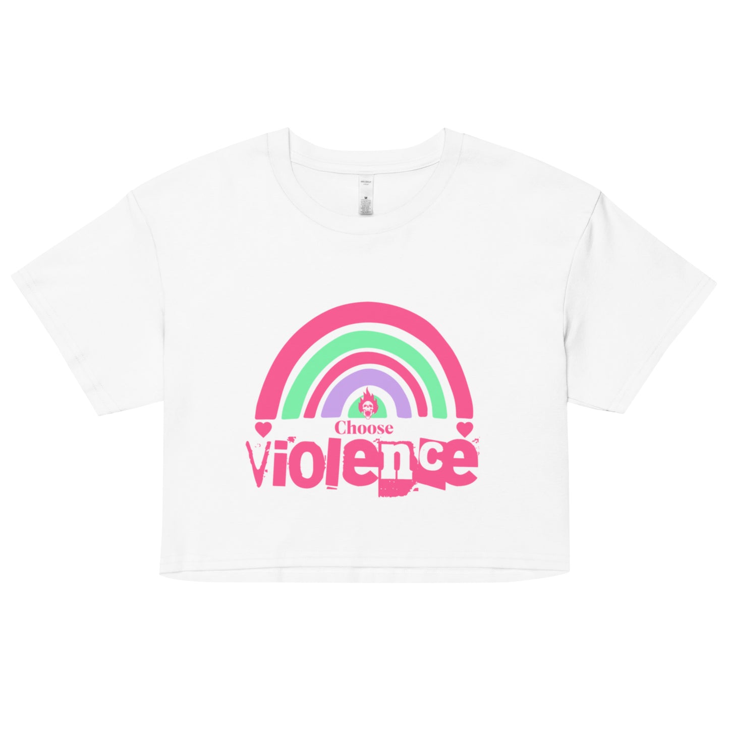 Choose Violence crop top tee