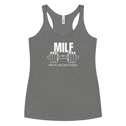 Mom in Love with Fitness racerback tank