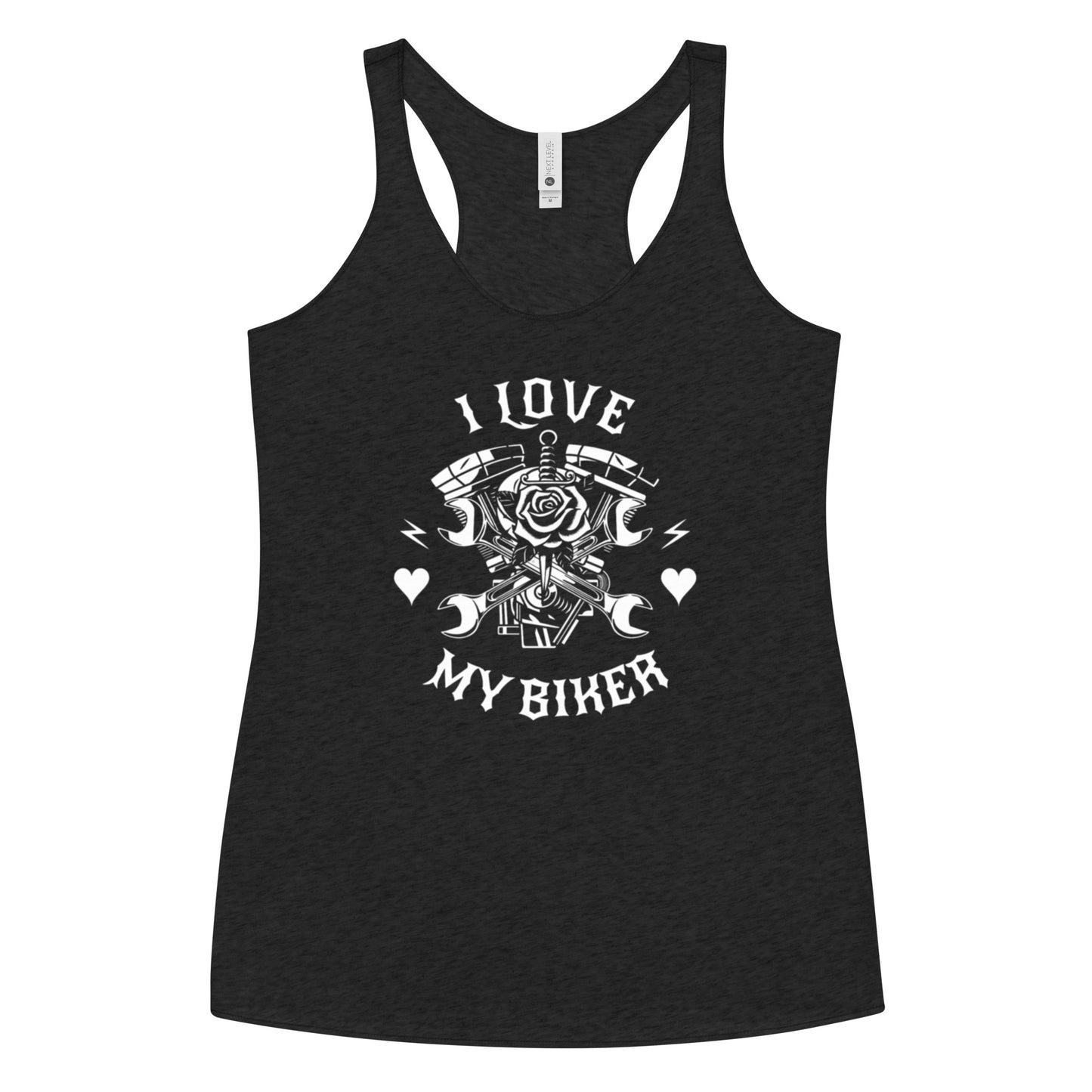 I Love My Biker racerback tank